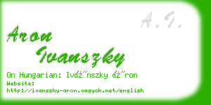 aron ivanszky business card